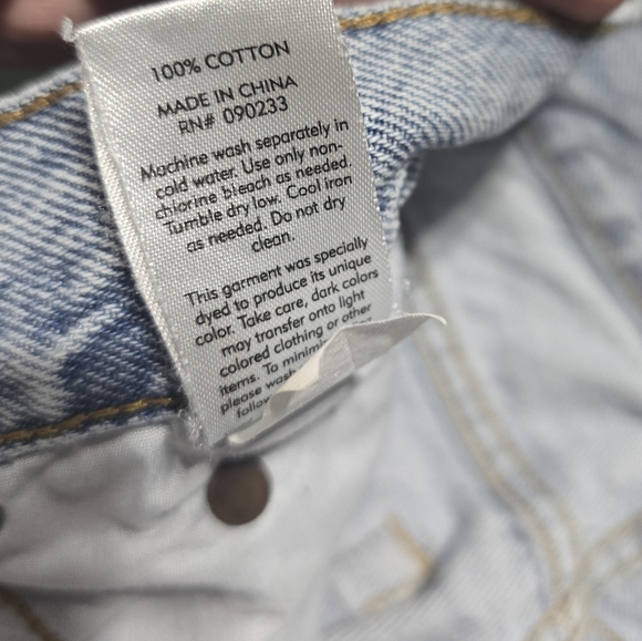 PacSun Light Blue Ultra High Waisted Slim Fit Jeans, Button Fly, Raw Hem, EUC! - Picture 13 of 13